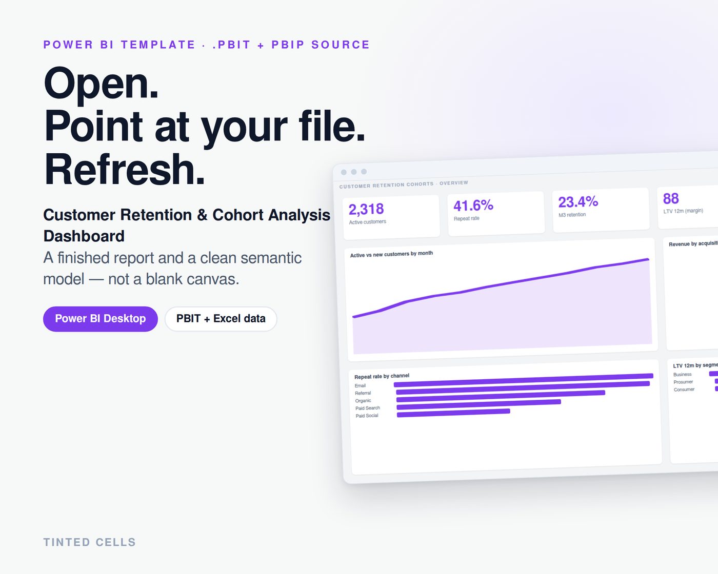 Customer Retention & Cohort Analysis Dashboard